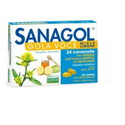 Sanagol Gola Voce Gola Voce Erisimo Caramelle Balsamiche Miele E Limone 24 Pezzi