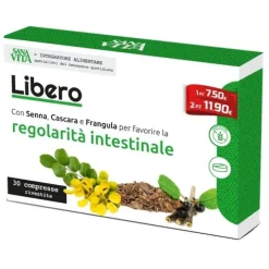 Sanavita Libero 30 Compresse Rivestite Senza Glutine Lassativi Azione Delicata
