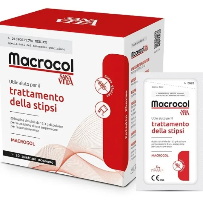 Sanavita Macrocol Plus 20 Bustine Da 13,81 G Lassativi Azione Delicata