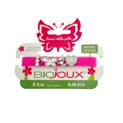 Sanico Braccialetto Glitter Rosa/Rodio Silicon Bjb014 Bijoux