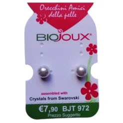 Sanico Orecchino Post-Foratura Swarovski White Pearl Bjt972 Gioielli Ed Accessori