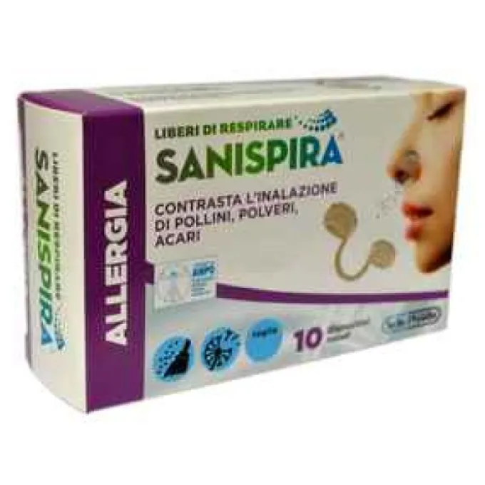 Sanispira Allergia Filtro Nasale Contro Rinite Allergica Taglia M 10 Pezzi