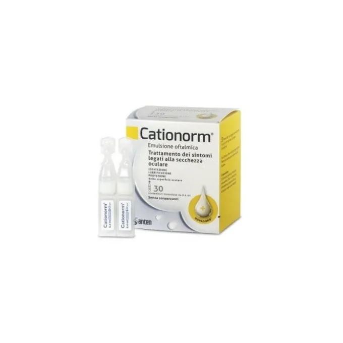 Santen Cationorm Gocce Oculari 30 Contenitori Monodose Da 0,4Ml Occhi Secchi