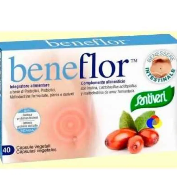 Santiveri Beneflor Integratore Flora Intestinale 40 Capsule Fermenti Lattici