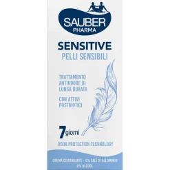 Sauber Deo 7 Giorni Sensitive Pelli Sensibili Crema 35 Ml Ipersudorazione