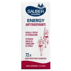 Sauber Deo 72H Energy Antitraspirante Crema 35 Ml Ipersudorazione