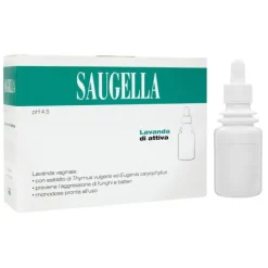 Saugella Attiva Lavanda Vaginale Ph 4,5 Antibatterica Antimicotica 4 Flaconcini Da 140 Ml
