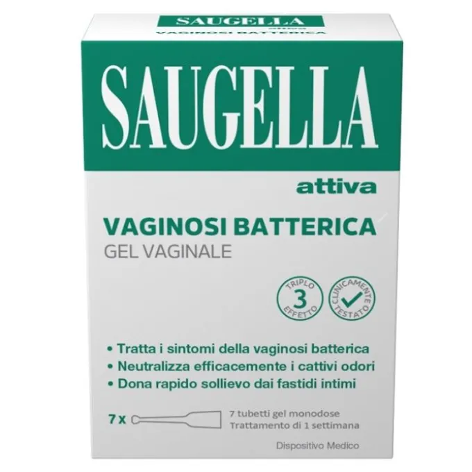 SAUGELLA ATTIVA VAGINOSI BATTERICA GEL VAGINALE 7 TUBETTI MONODOSE - DISPOSITIVO MEDICO CLASSE IIA