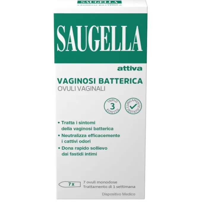 Saugella Attiva Vaginosi Batterica 7 Ovuli Vaginali