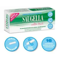 Saugella Cotton Touch Mini Assorbenti Interni 16 Pezzi