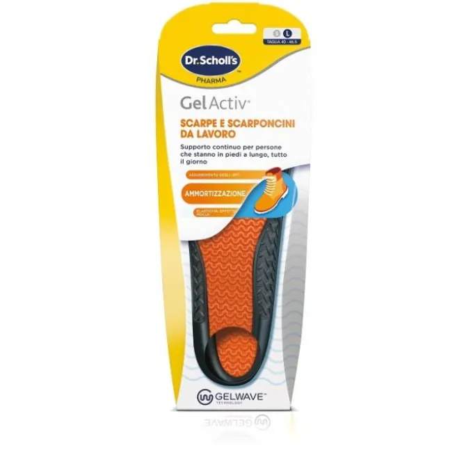 SCHOLL GELACTIV SOLETTE SCARPE LAVORO UOMO DONNA LARGE - DISPOSITIVO MEDICO CLASSE I