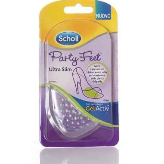 Scholl Party Feet Ultra Slim Cuscinetto Gel Plantare 1 Paio Solette E Talloniere