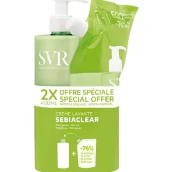 Sebiaclear Creme Lavante 400 Ml + Refill 400 Ml