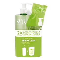 Sebiaclear Gel Moussant 400 Ml + Refill 400 Ml