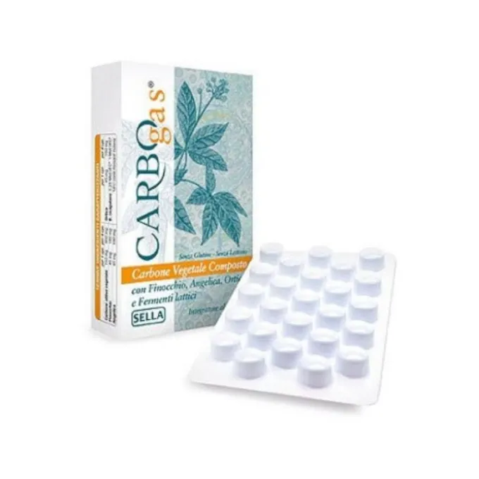 Sella Carbogas Integratore Intestinale 50 Compresse Gonfiore