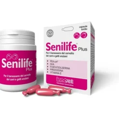 Senilife Plus Cani/Gatti Anziani 60 Capsule Integratori Per Animali
