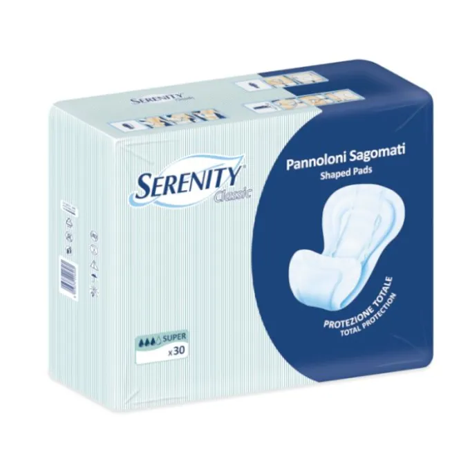 Serenity Classic Pannolone Sagomato Super 30 Pezzi Pannoloni Per Adulti