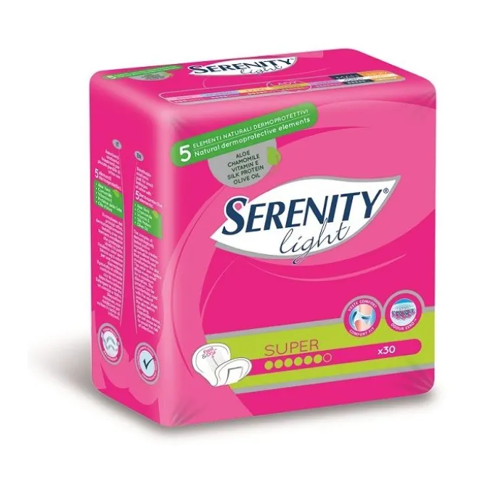Serenity Light Lady Super Assorbenti 30 Pezzi Incontinenza Leggera