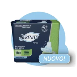 Serenity Man Super 15 Pezzi Incontinenza Leggera