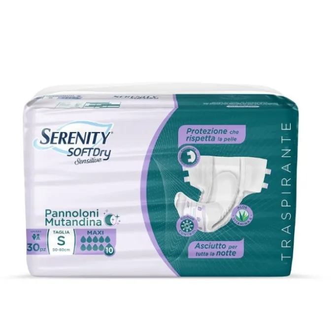 Serenity Pannolone Mutandina Sd Sensitive Maxi Taglia S 30 Pezzi