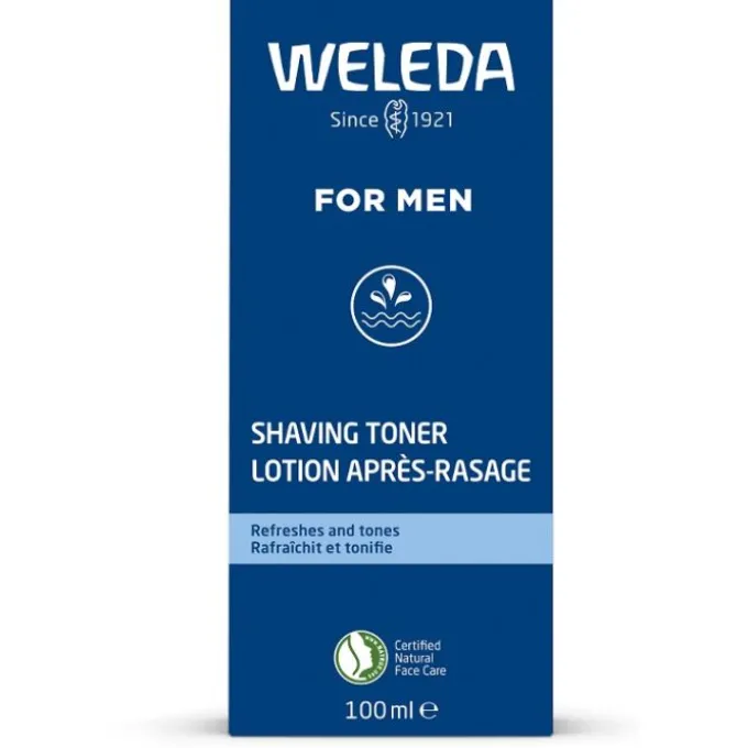 SHAVING TONER FOR MEN LOZIONE DOPOBARBA RINFRESCANTE ALL'ACQUA DI AMAMELIDE FLACONE 100 ML