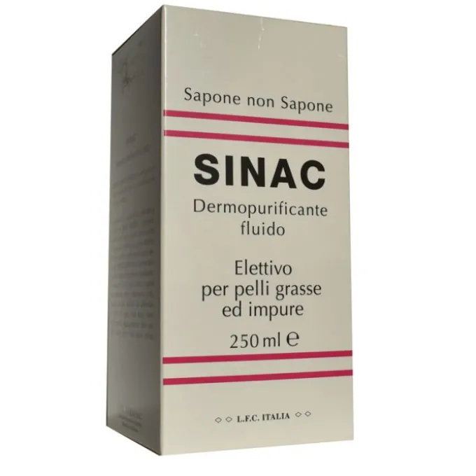 Sinac Dermopurificante Fluido Sapone Non Sapone Pelle Grassa 250 Ml Detergenti Viso Pelle Grassa