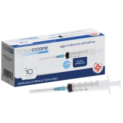 Siringa Da Infusione Sterile Da 5 Ml Con Ago Indolore Ultrafine Gauge 23 10 Pezzi