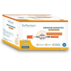 Siringa Per Insulina 1 Ml 30 Pezzi Sofarmapiu' Siringhe Per Insulina