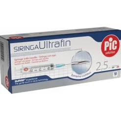Siringa Ultrafin 2,5 Ml Gauge 23 1/4 10 Pezzi Siringhe