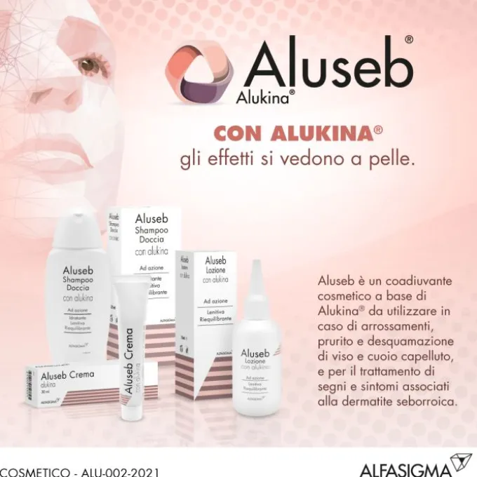 Skinius Aluseb Shampoo Con Alukina Lenitivo Riequilibrante Dermatite Seborroica 125 Ml