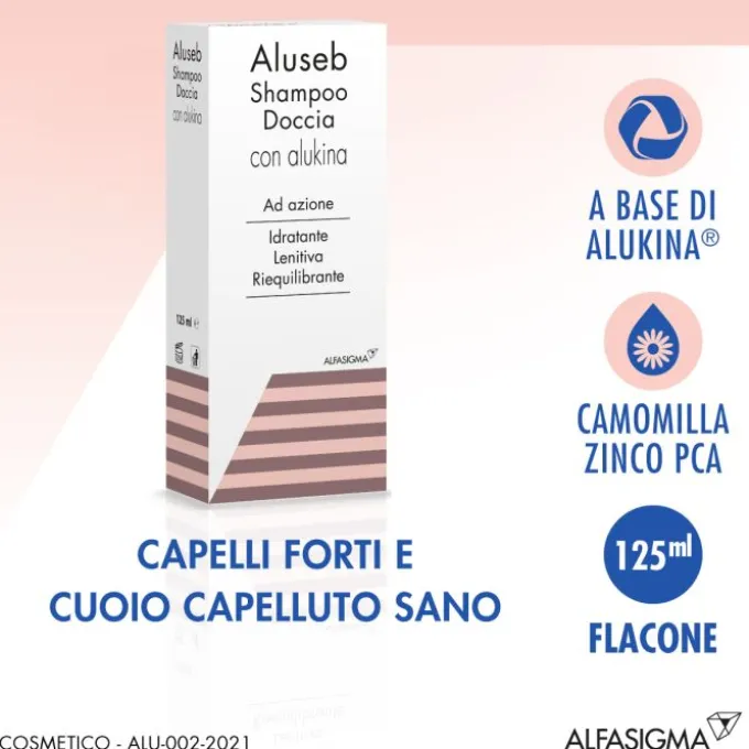 Skinius Aluseb Shampoo Con Alukina Lenitivo Riequilibrante Dermatite Seborroica 125 Ml