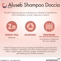 Skinius Aluseb Shampoo Con Alukina Lenitivo Riequilibrante Dermatite Seborroica 125 Ml