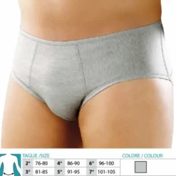 SLIP CONTENITIVI UOMO DUALSAN GRIGIO MISURA 4 - DISPOSITIVO MEDICO CLASSE I