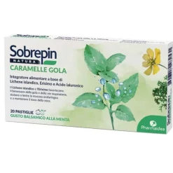 Sobrepin Natura Caramelle Gola 20 Pastiglie Disinfettanti Bocca E Gola Pastiglie