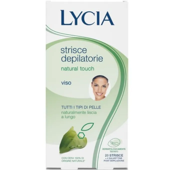 Sodalco Lycia Natural Touch Strisce Depilatorie Viso Con Cera Naturale 12 Strisce