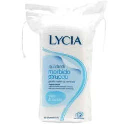 Sodalco Lycia Quadrotti Morbidi Struccanti 100% Cotone 50 Pezzi Accessori Igiene, Cura E Depilazione