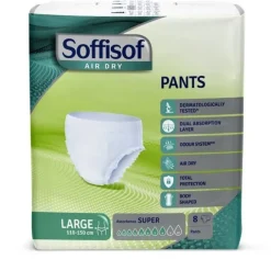 SOFFISOF AIR DRY PANTS LARGE SUPER ASSORBENZA 8 PEZZI - DISPOSITIVO MEDICO CLASSE I