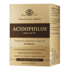 Solgar Acidophilus La-5 Integratore Probiotici 50 Capsule Fermenti Lattici