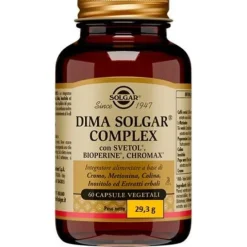 Solgar Dima Complex Integratore Drenante Dimagrante 60 Capsule Controllo Della Fame E Del Metabolism