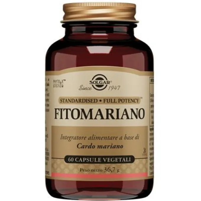 Solgar Fitomariano Integratore Con Cardo Mariano 60 Capsule Vegetali Regolarita E Depurazione