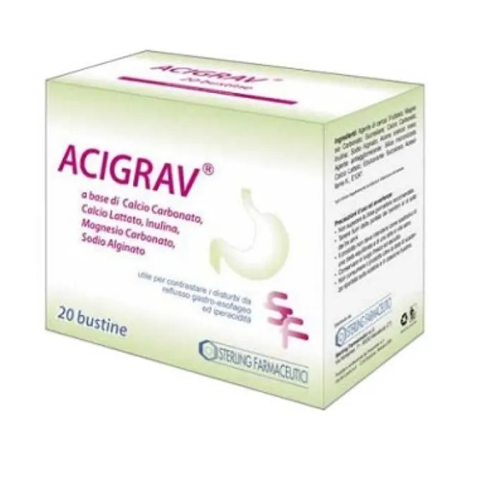 Sterling Farmaceutici Acigrav 20 Bustine Reflusso