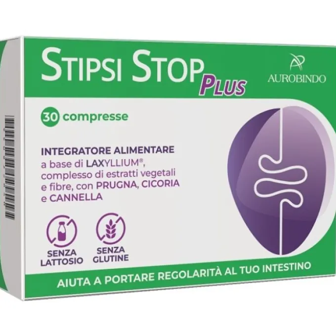 STIPSI STOP PLUS INTEGRATORE CON LAXYLLIUM, PRUGNA, CICORIA E CANNELLA 30 COMPRESSE