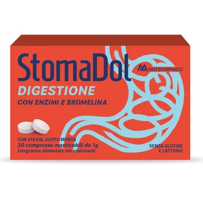 Stomadol Digestione 30 Compresse Masticabili Gonfiore