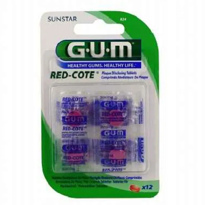 Sunstar Italiana Gum Red-Cote Rivelatore Placca 12 Pastiglie Altri Accessori