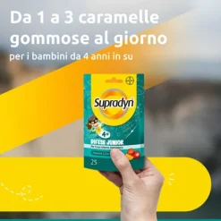 Supradyn Difese Junior Integratore Difese Immunitarie Bambini Con Vitamina C, D E Zinco 25 Caramelle Gommose