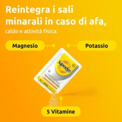 Supradyn Magnesio E Potassio, Integratore Sport Con Vitamine B, Vitamina C E Minerali 14 Bustine Effervescenti