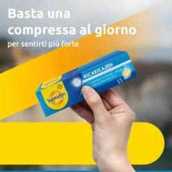 Supradyn Ricarica 50+ Integratore Di Vitamine C, D, Selenio E Coenzima Q10 Gusto Arancia 15 Compresse Effervescenti