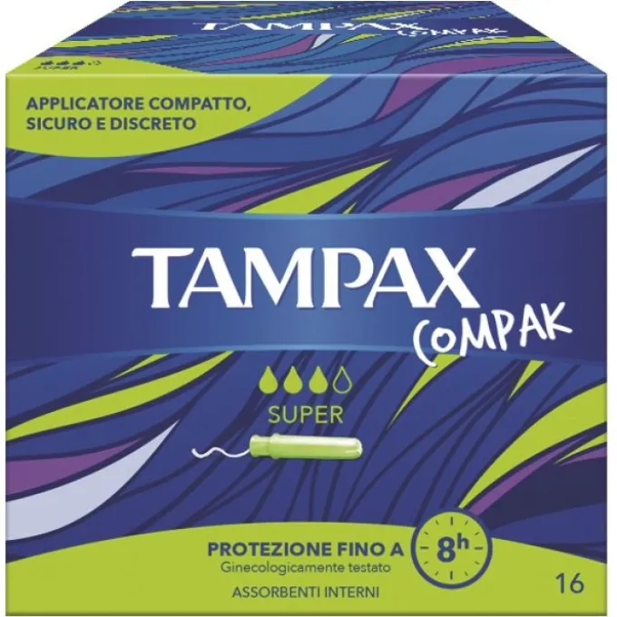 Tampax Compak Super X16 16 Pezzi Assorbenti Interni