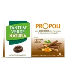 Tantum Verde Natura Propoli Liquirizia E Miele Integratore Per Tosse E Raffreddore 15 Pastiglie Gomm