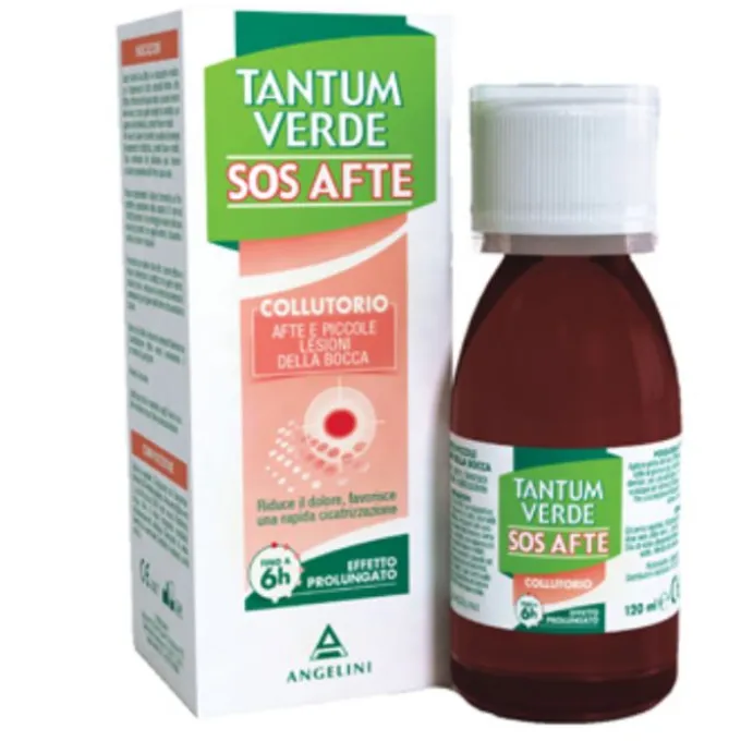 Tantum Verde Sos Afte Collutorio Contro Afte E Piccole Lesioni Della Bocca 120 Ml